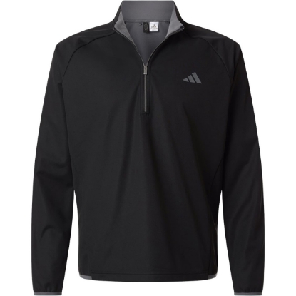 Custom Mens Ultimate365 Wind Quarter-Zip Pullover Black