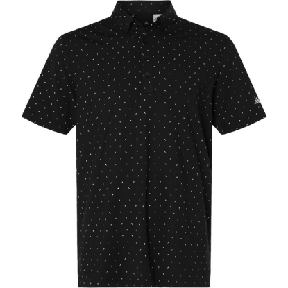 Custom Mens Ultimate365 Micro Print Polo Black