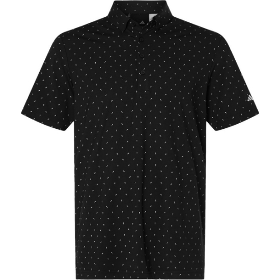 Custom Mens Ultimate365 Micro Print Polo Black
