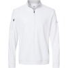 Custom Mens Textured Quarter-Zip Pullover White