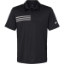 Custom Mens 3-Stripes Chest Polo Black/ White