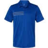 Custom Mens 3-Stripes Chest Polo Collegiate Royal/ Grey Three