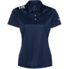 Custom Womens 3-Stripes Shoulder Polo Collegiate Navy/ White