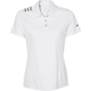 Custom Womens 3-Stripes Shoulder Polo White/ Black