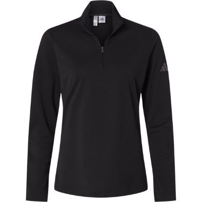 Custom Womens Lightweight Quarter-Zip Pullover Black
