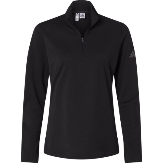 Custom Womens Lightweight Quarter-Zip Pullover Black