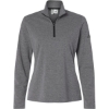 Custom Womens Lightweight Quarter-Zip Pullover Black Heather