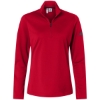 Custom Womens Lightweight Quarter-Zip Pullover Power Red
