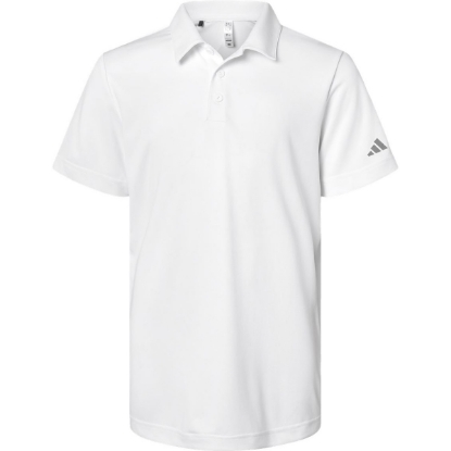 Custom Youth Performance Polo White