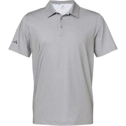 Custom Mens Ultimate365 Diamond Dot Print Polo Grey Three/ Team Royal/ Navy