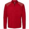 Custom Mens Ultimate365 Lightweight Shoulder Stripe Quarter-Zip Pullover Team Power Red