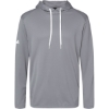 Custom Mens Textured Mixed Media Midweight Hooded Sweatshirt Grey Three