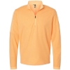 Custom Mens 3-Stripes Quarter-Zip Sweater Pullover Acid Orange Melange