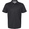 Custom Mens Ultimate365 Pine Tree Polo Black/ Grey Three