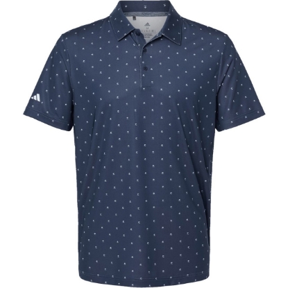 Custom Mens Ultimate365 Pine Tree Polo Collegiate Navy/ White