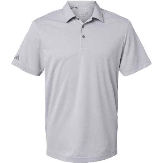 Custom Mens Heathered Polo Grey Two Melange