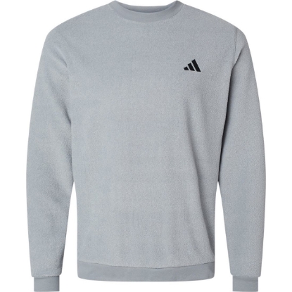 Custom Mens Terry Loop Crewneck Sweatshirt Grey Three