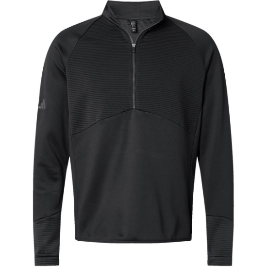 Custom Mens Performance Quarter-Zip Pullover Black