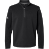 Custom Mens Spacer Quarter-Zip Pullover Black