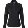 Custom Womens Spacer Quarter-Zip Pullover Black
