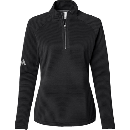 Custom Womens Spacer Quarter-Zip Pullover Black