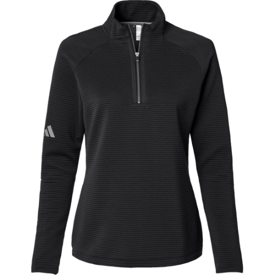 Custom Womens Spacer Quarter-Zip Pullover Black