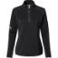 Custom Womens Spacer Quarter-Zip Pullover Black