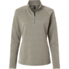 Custom Womens Spacer Quarter-Zip Pullover Silver Pebble