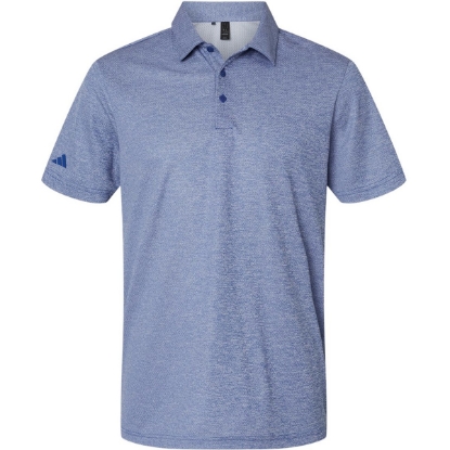 Custom Mens Space Dyed Polo Collegiate Royal Melange