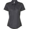 Custom Womens Space Dyed Polo Black Melange