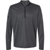 Custom Mens Space Dyed Quarter-Zip Pullover Black Melange