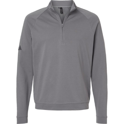 Custom Mens Club Quarter-Zip Pullover Grey Three