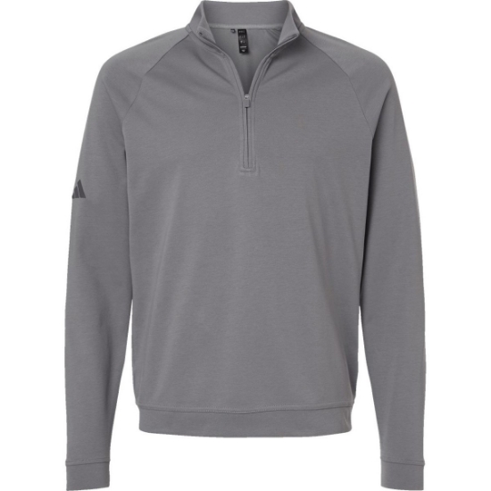 Custom Mens Club Quarter-Zip Pullover Grey Three