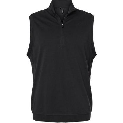 Custom Mens Club Quarter-Zip Vest Black