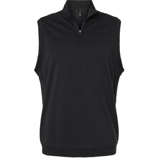 Custom Mens Club Quarter-Zip Vest Black