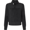 Custom Womens Fleece Quarter-Zip Pullover Black