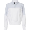 Custom Womens Fleece Quarter-Zip Pullover Halo Blue