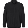 Custom Mens Stretch Woven Half-Zip Pullover Black