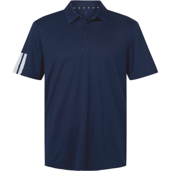 Custom Mens Performance 3-Stripes Climacool Polo Collegiate Navy