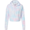 Custom Women’s Lightweight Crop Hooded Sweatshirt Tie Dye Cotton Candy