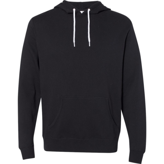 Custom Unisex Lightweight Hooded Sweatshirt Black