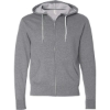 Custom Unisex Lightweight Full-Zip Hooded Sweatshirt Gunmetal Heather