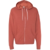 Custom Unisex Lightweight Full-Zip Hooded Sweatshirt Rust
