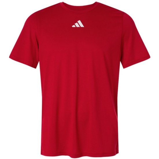 Custom Mens Pregame T-Shirt Team Power Red/ White