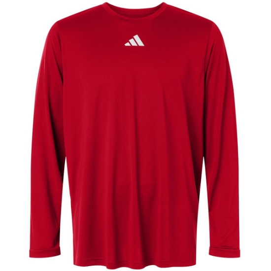 Custom Mens Pregame Long Sleeve T-Shirt Team Power Red/ White
