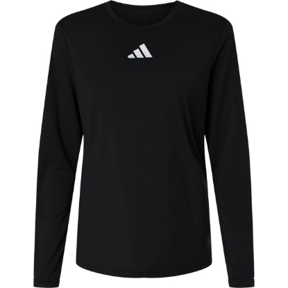 Custom Womens Pregame Long Sleeve T-Shirt Black/ White
