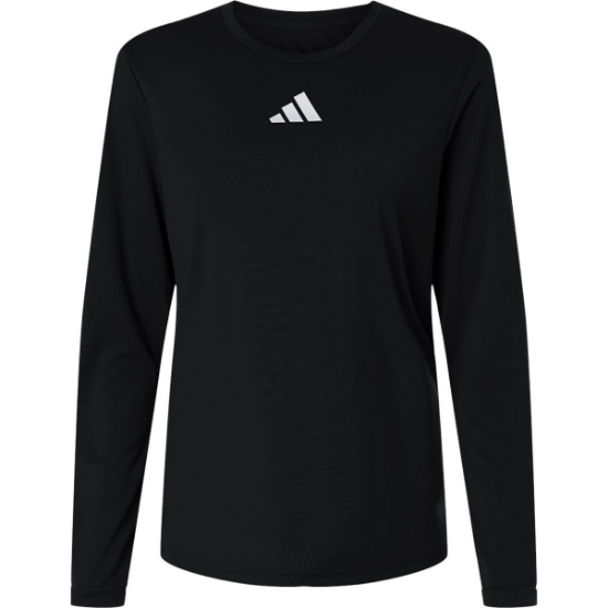 Custom Womens Pregame Long Sleeve T-Shirt Black/ White