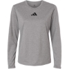 Custom Womens Pregame Long Sleeve T-Shirt Medium Grey Heather/ Black