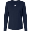 Custom Womens Pregame Long Sleeve T-Shirt Team Navy Blue/ White