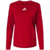 Custom Womens Pregame Long Sleeve T-Shirt Team Power Red/ White
